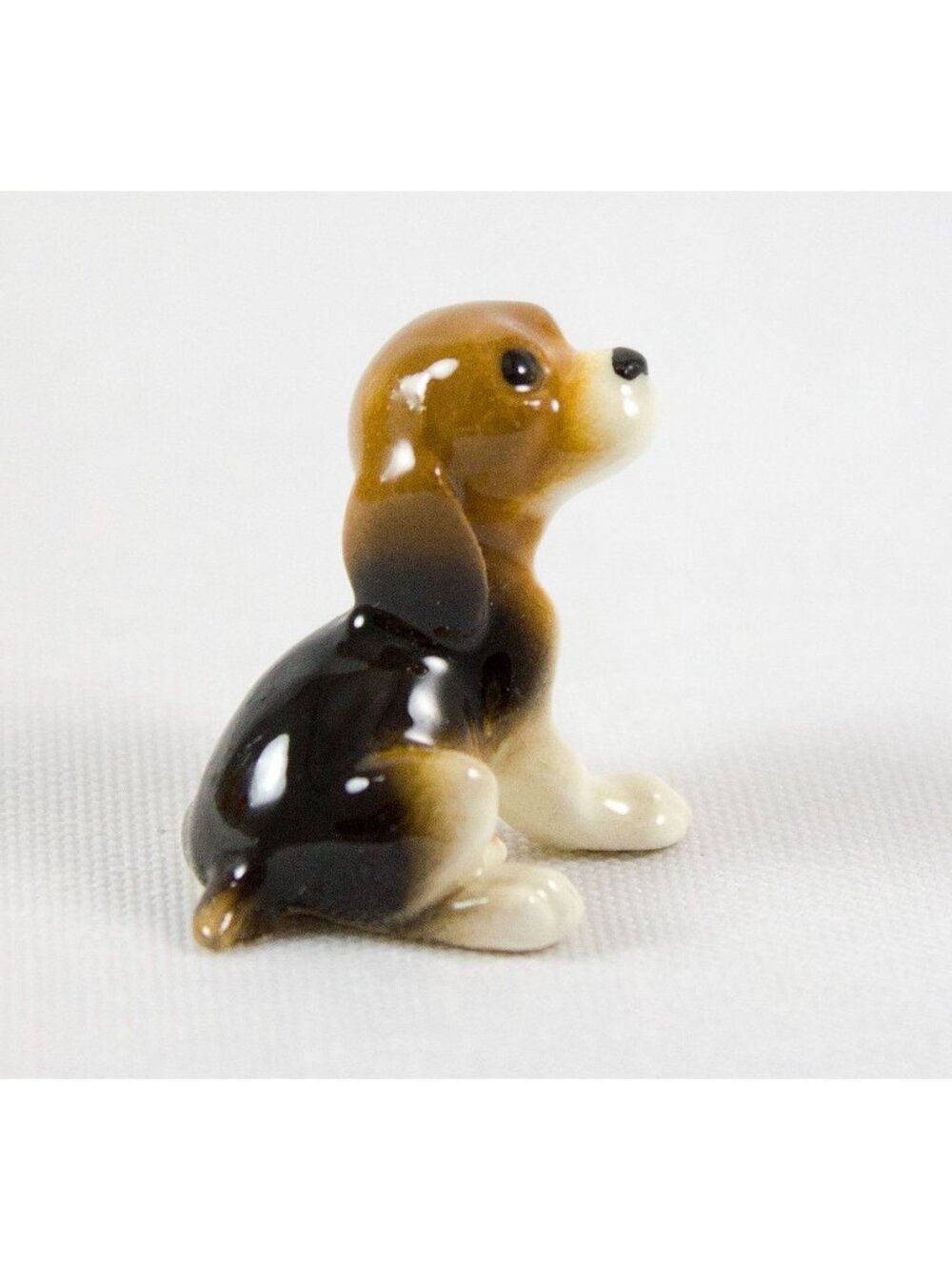 Vtg Hagen Renaker Miniature Porcelain Seated Beagle Puppy Dog Figurine - Picture 2 of 4